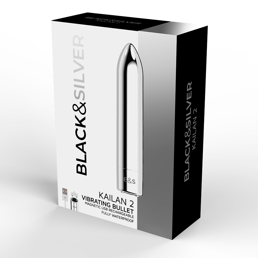 Black&Silver Kailan 2 Bullet Vibrante Ricaricabile Argento – immagine 5