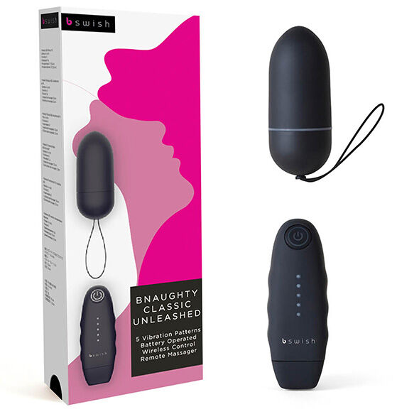 B Swish Bnaughty Classic Unleashed Proiettile Vibrante con Telecomando Nero – immagine 4