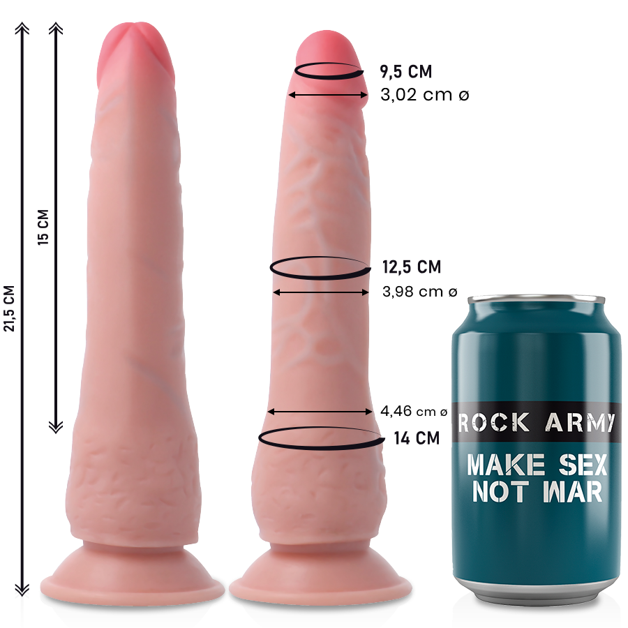 Rock Army Crusader Dildo Realistico Doppia Densità 21,5 cm