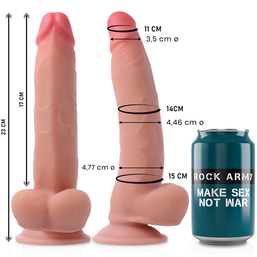 Rock Army Leopard Dildo Realistico Doppia Densità 23 cm