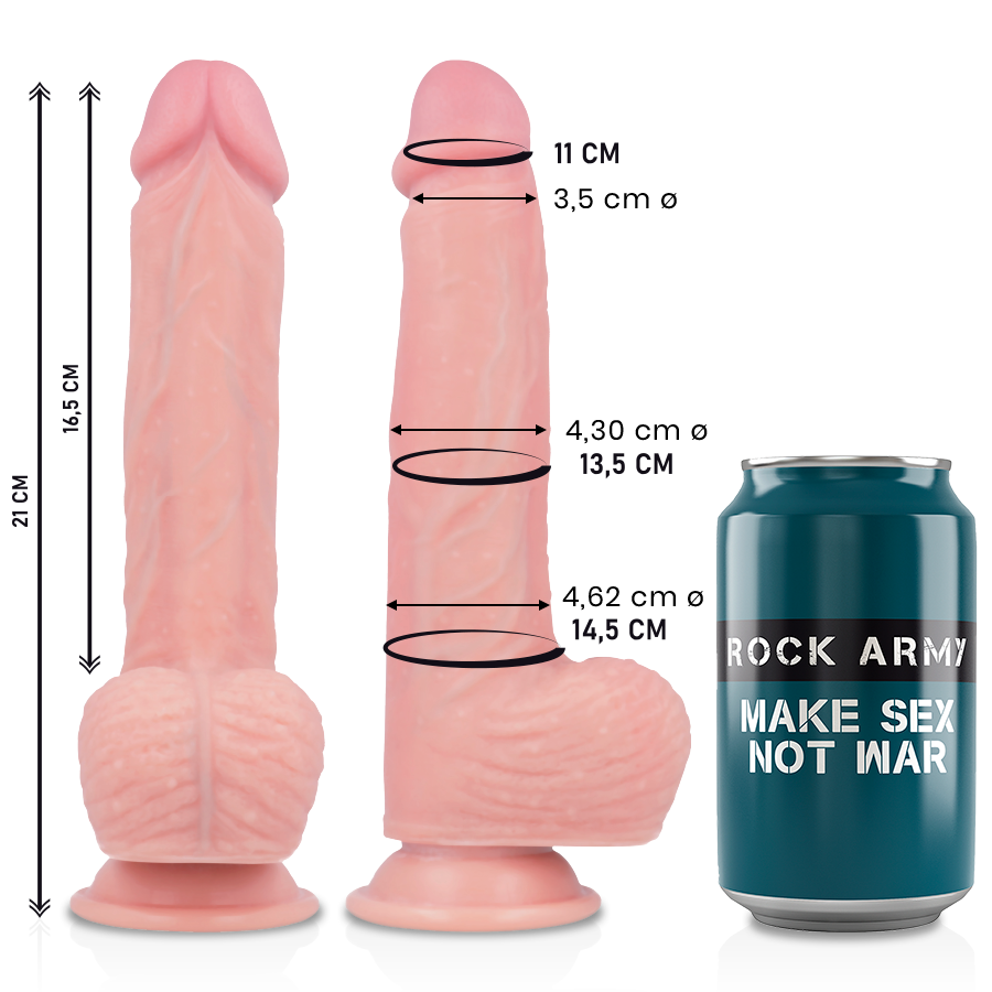 Rock Army Spitfire Dildo Realistico in Silicone Liquido 21 cm