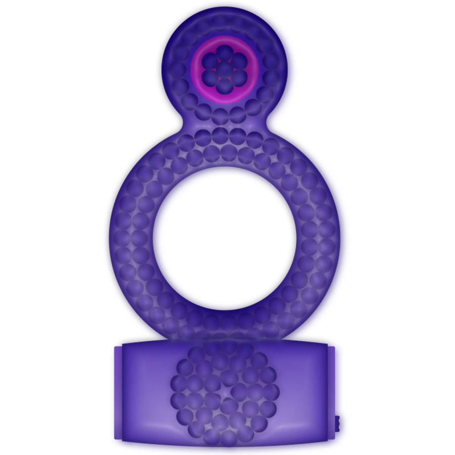 Casual Love Double Pleasure Guaina Vibrante con Anello Lilla – immagine 2