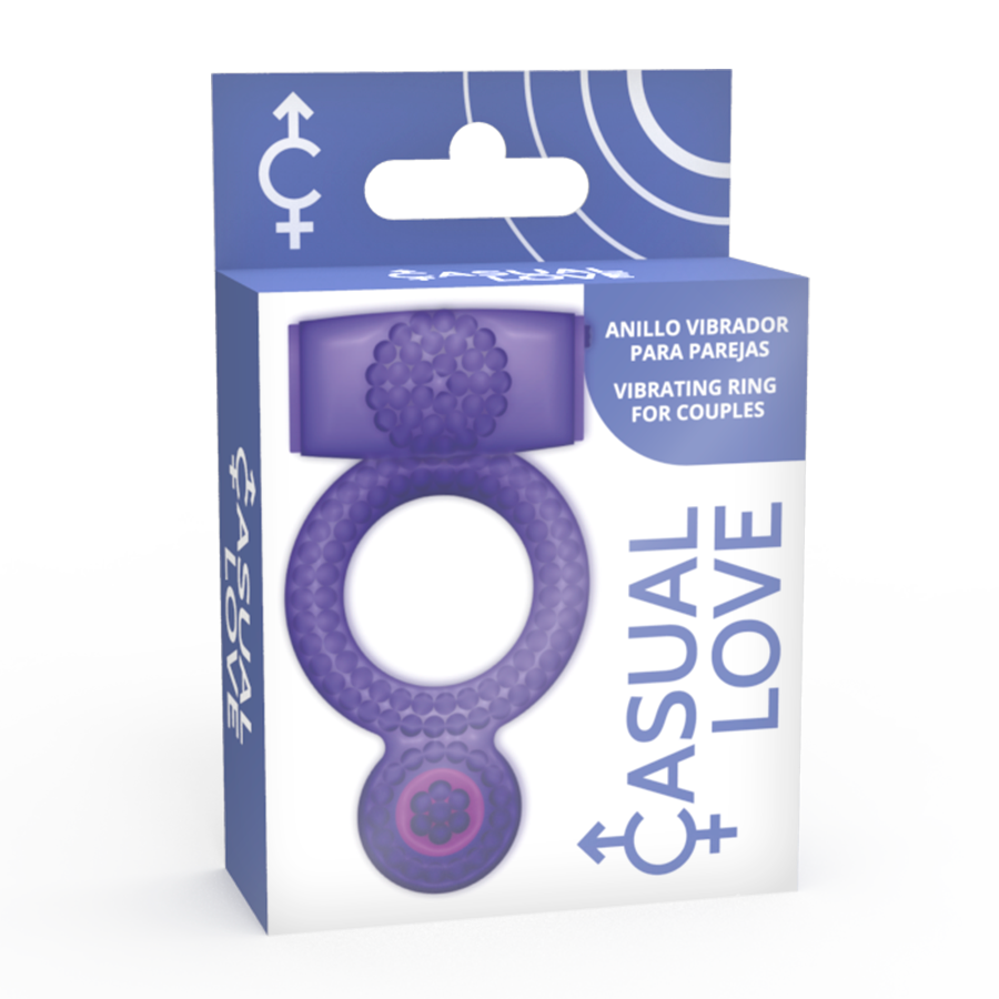 Casual Love Double Pleasure Guaina Vibrante con Anello Lilla – immagine 4