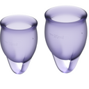 Satisfyer Feel Confident Kit 2 Coppette Mestruali Viola 15 + 20 ml