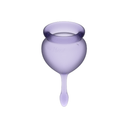 Satisfyer Feel Good Kit 2 Coppette Mestruali Viola 15 + 20 ml – immagine 3
