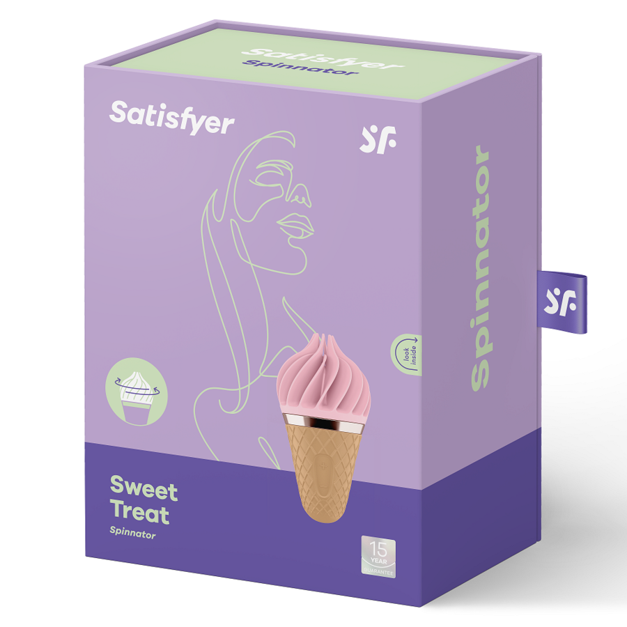 Satisfyer Sweet Treat Spinnator Stimolatore Clitorideo Rotante Marrone e Rosa – immagine 3