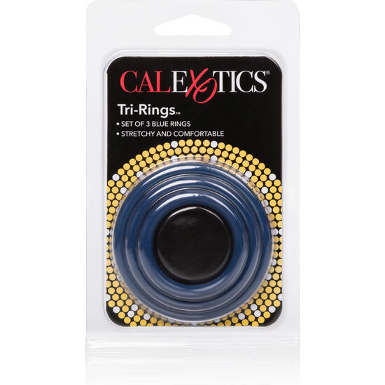 CalExotics Tri-Rings Set 3 Anelli in Silicone Blu – immagine 3