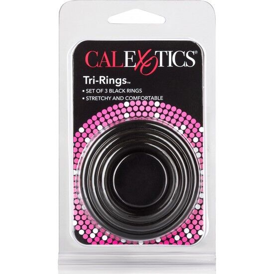 CalExotics Tri-Rings Set 3 Anelli in Silicone Neri – immagine 2