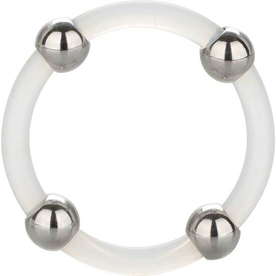 CalExotics Anello in Silicone con Perline in Acciaio Large