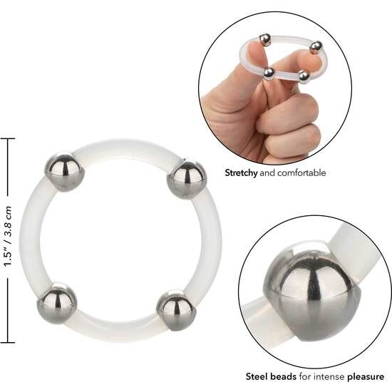 CalExotics Anello in Silicone con Perline in Acciaio Large – immagine 2