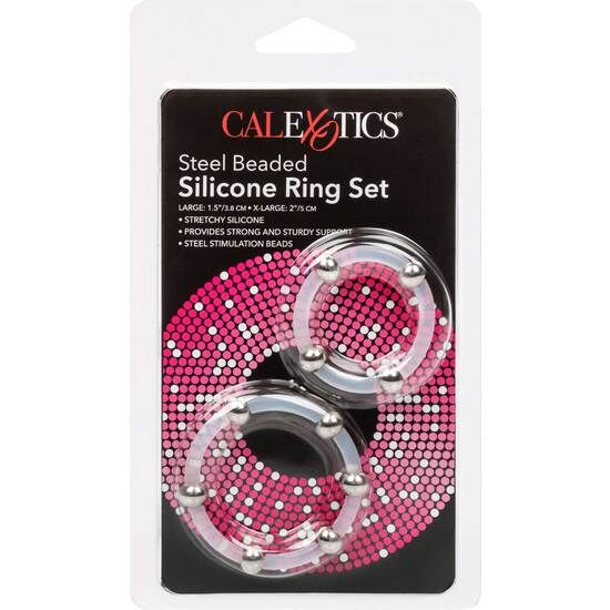 CalExotics Set Anelli in Silicone con Perline in Acciaio – immagine 3