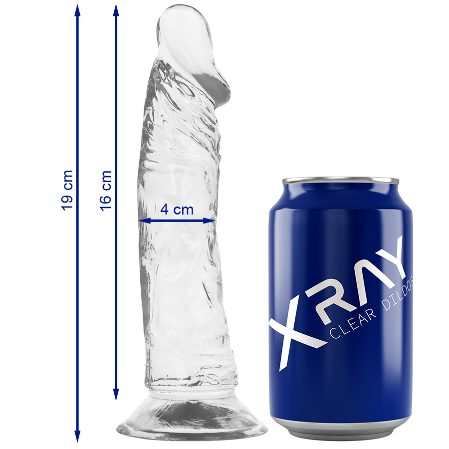 X Ray Dildo Trasparente 19 cm Ø 4 cm