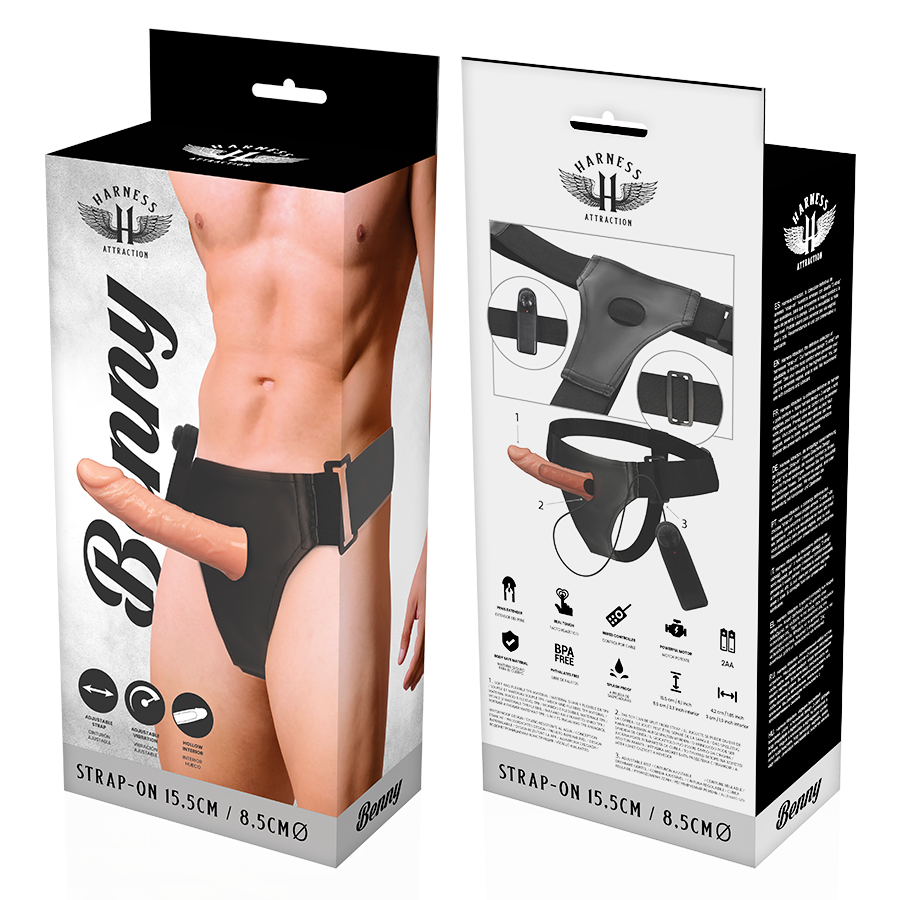 Harness Attraction Benny Strap-On Cavo Vibrante 15 cm – immagine 7