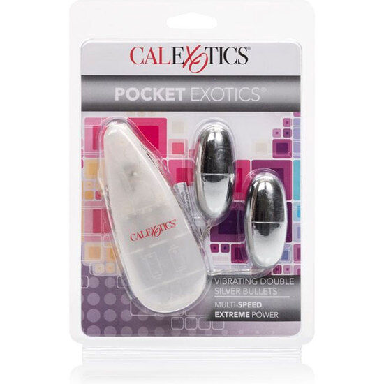 CalExotics Pocket Exotics Doppi Proiettili Vibranti Argento – immagine 3