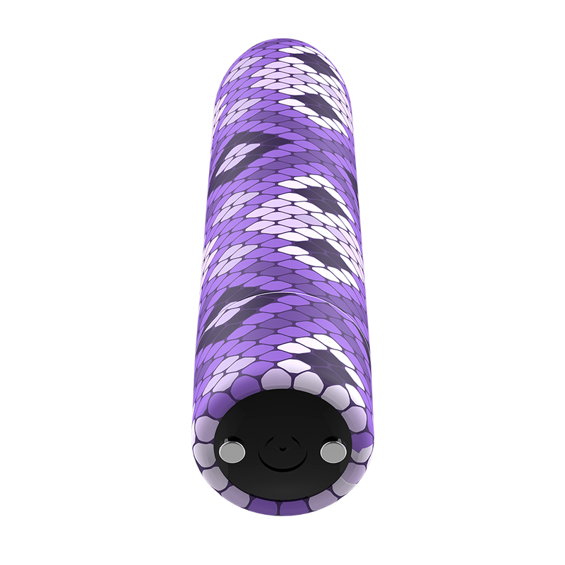 Custom Bullets Proiettile Vibrante Ricaricabile Magnetico Fantasia Serpente Viola – immagine 3