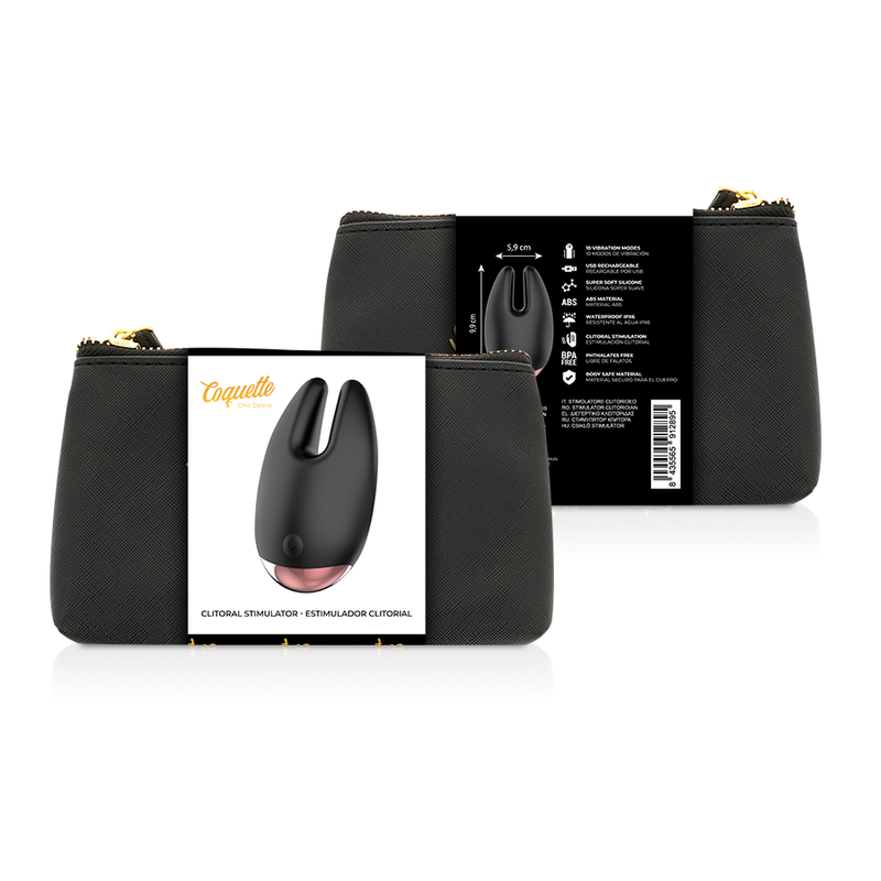 Coquette Chic Desire Stimolatore Clitorideo Ricaricabile Nero e Oro Variante 1 – immagine 2