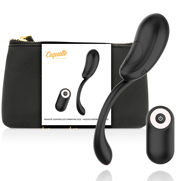 Coquette Chic Desire Ovetto Vibrante con Telecomando Nero e Oro – immagine 2