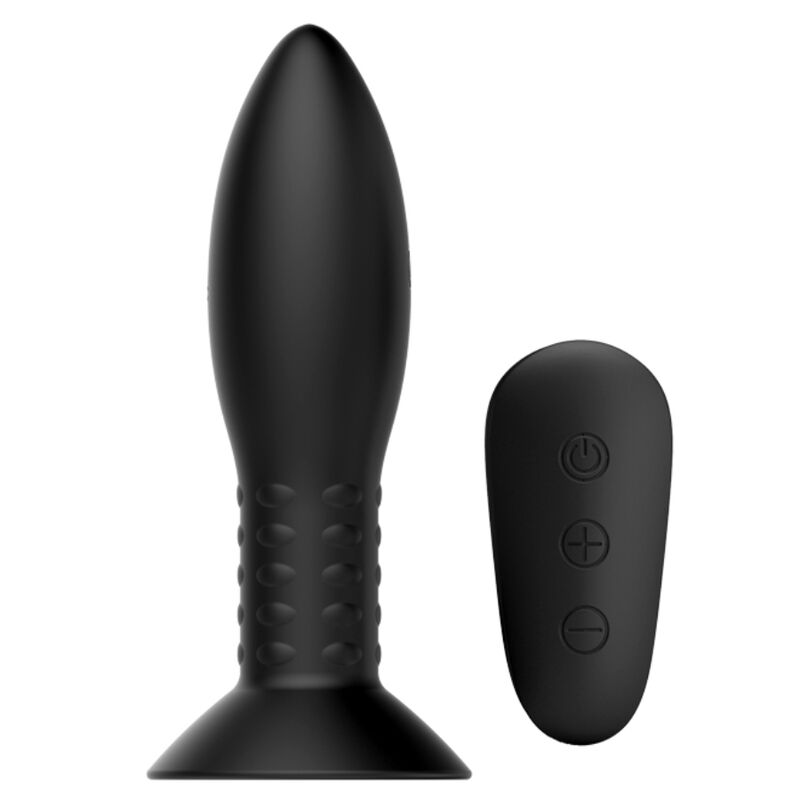 Mr Play Plug Anale con Sfere Rotanti e Telecomando Nero