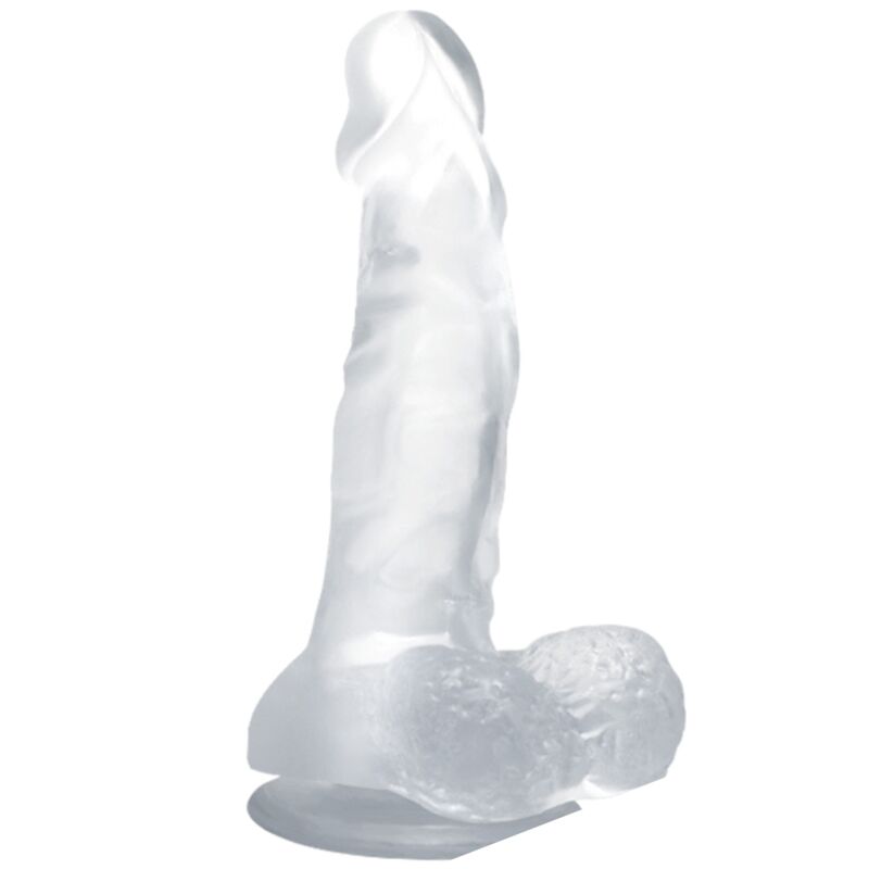 Baile Dildo Realistico Trasparente con Testicoli e Ventosa 16,7 cm