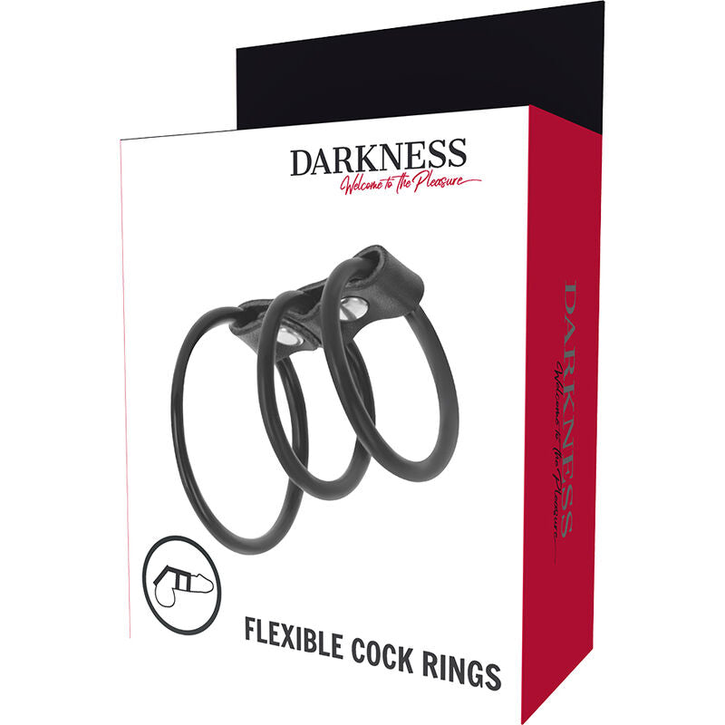 Darkness Set 3 Anelli per Pene Flessibili – immagine 4