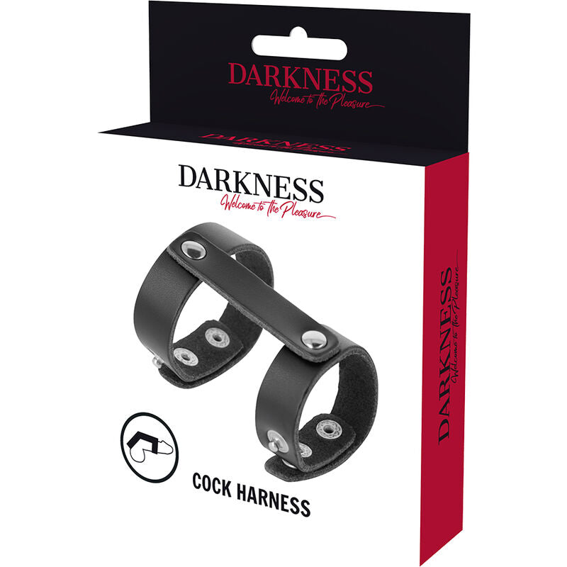Darkness Anello Regolabile in Similpelle per Pene e Testicoli – immagine 5