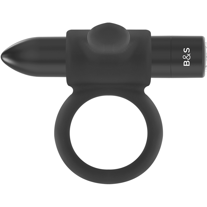 Black & Silver Cameron Anello Vibrante Ricaricabile Nero – immagine 3