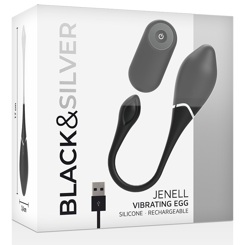 Black&Silver Jenell Ovetto Vibrante con Telecomando – immagine 7