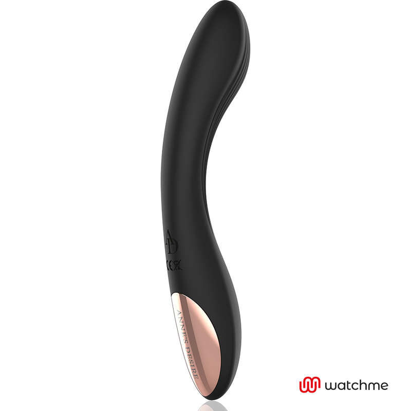 Anne's Desire Vibratore Punto G Curvo con Telecomando WatchMe Nero e Oro – immagine 9