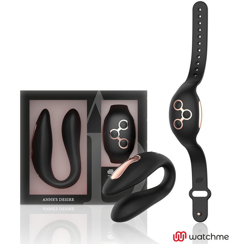 Anne's Desire Stimolatore Dual Pleasure con Telecomando WatchMe Nero e Oro