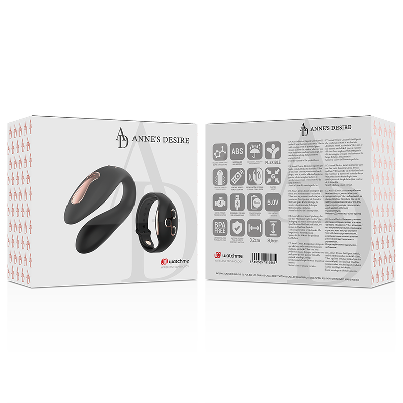 Anne's Desire Stimolatore Dual Pleasure con Telecomando WatchMe Nero e Oro – immagine 16
