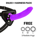 Delta Club Strap-On con Dildo in Silicone Medicale Viola 20 cm