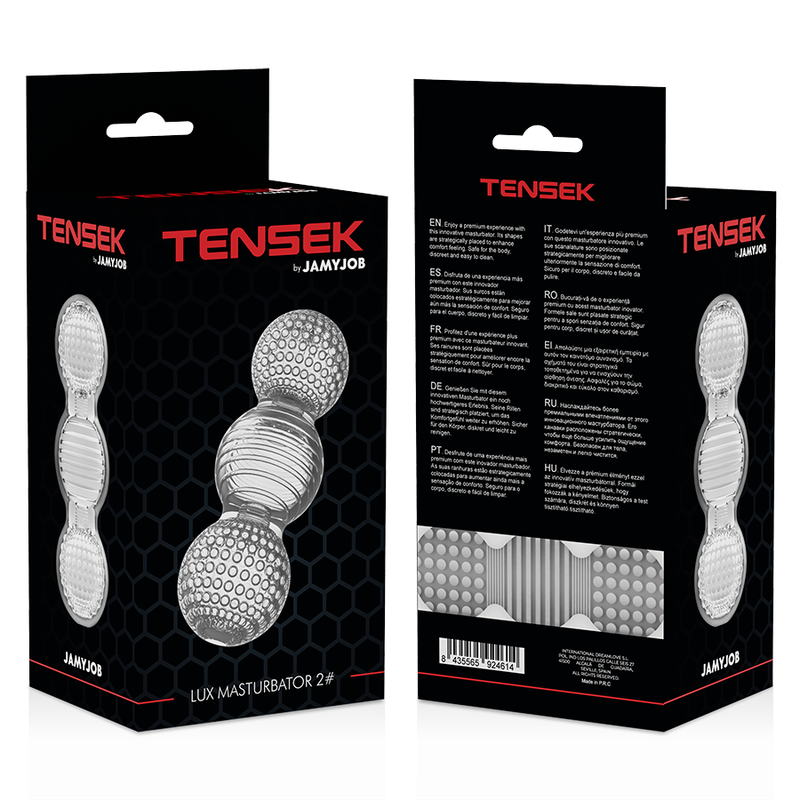 Jamyjob Extreme Tensek 2 Masturbatore Trasparente – immagine 5