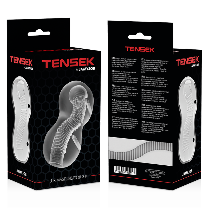 Jamyjob Extreme Tensek 3 Masturbatore Trasparente – immagine 6