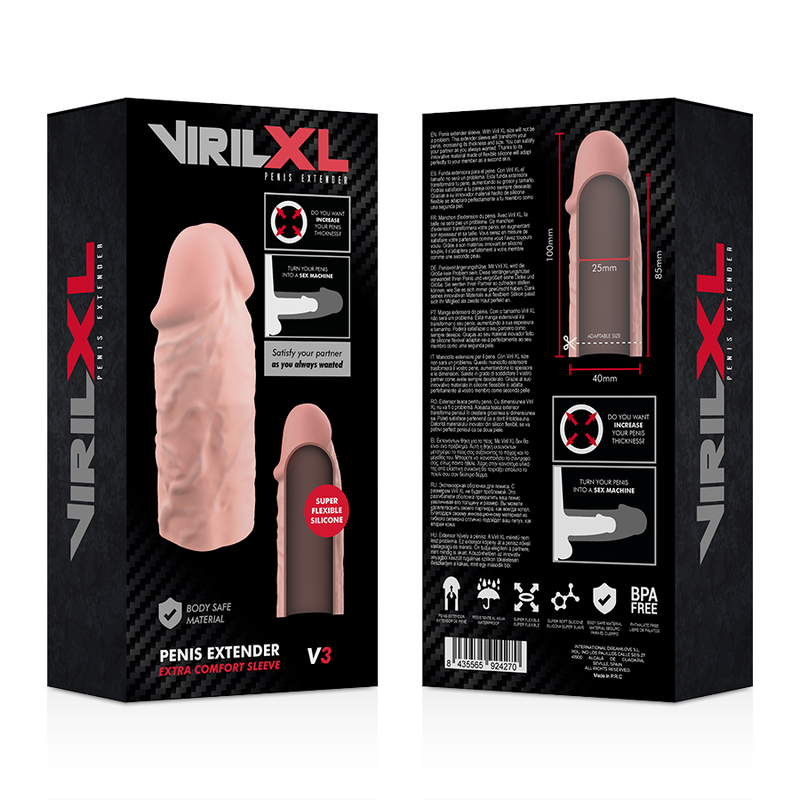 VirilXL Extra Comfort V3 Guaina Estensore Pene Carne – immagine 9