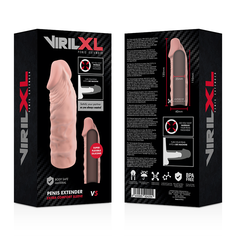 VirilXL Extra Comfort V5 Guaina Estensore Pene Carne – immagine 9