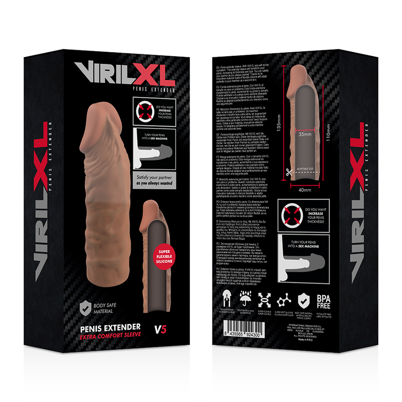 VirilXL Extra Comfort V5 Guaina Estensore Pene Marrone – immagine 9