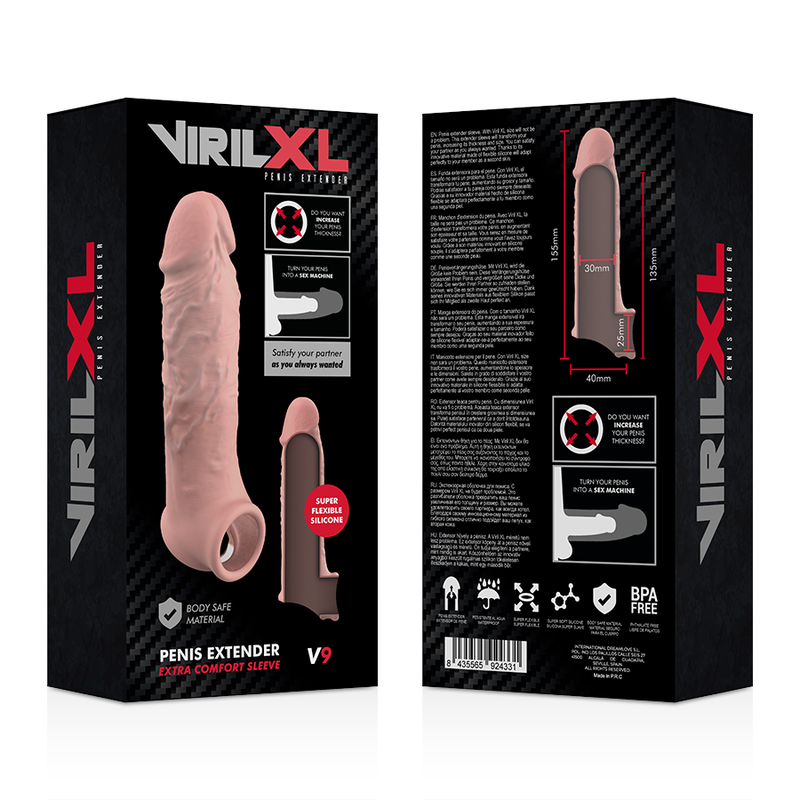 VirilXL Extra Comfort V9 Guaina Estensore Pene Carne – immagine 9