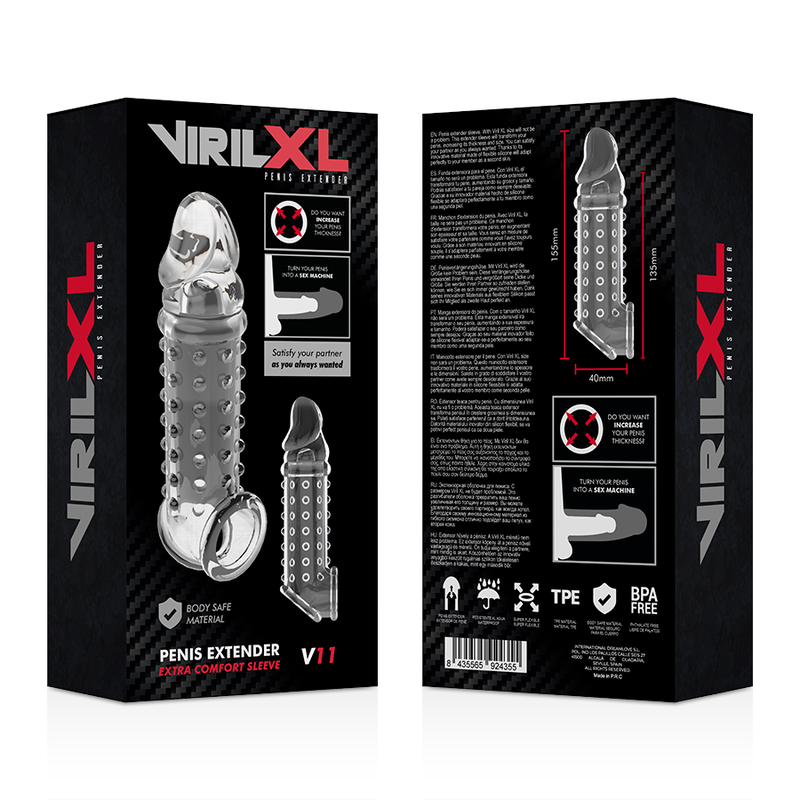 VirilXL Extra Comfort V11 Guaina Estensore Pene Trasparente – immagine 8