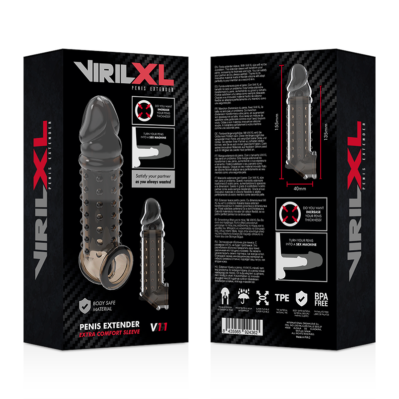 VirilXL Extra Comfort V11 Guaina Estensore Pene Nera – immagine 10