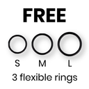 Tre anelli in silicone S, M e L dell'imbracatura Cyber Silicock