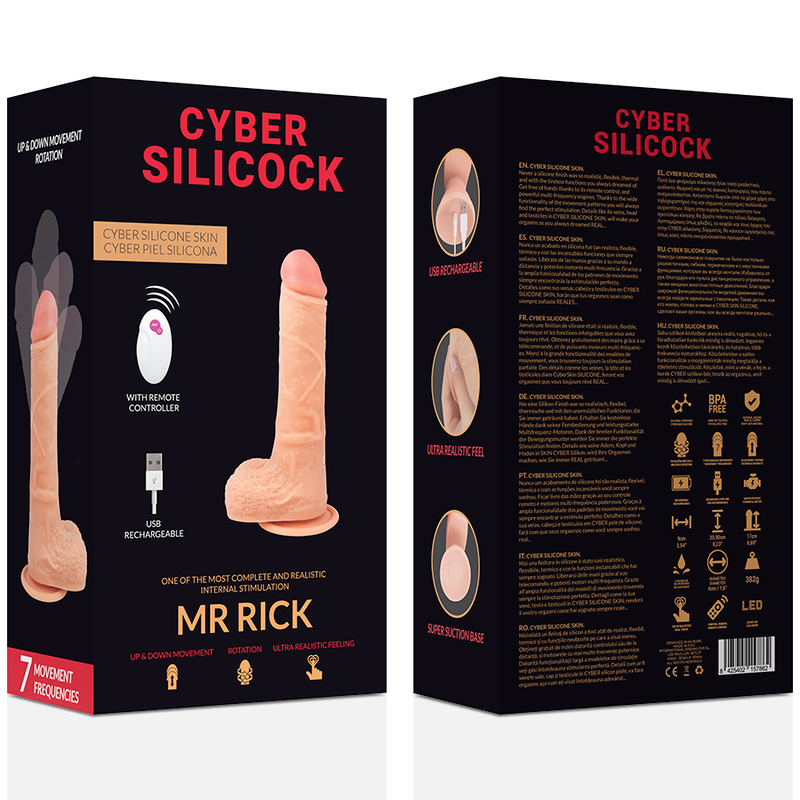 Cyber Silicock Mr Rick Vibratore Realistico con Telecomando 20,9 cm – immagine 7