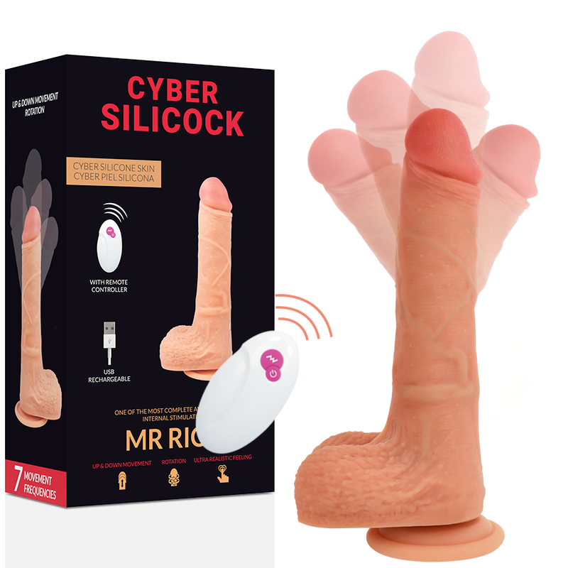 Cyber Silicock Mr Rick Vibratore Realistico con Telecomando 20,9 cm