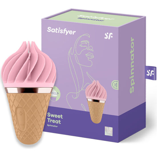 Satisfyer Sweet Treat Spinnator Stimolatore Clitorideo Rotante Marrone e Rosa – immagine 2