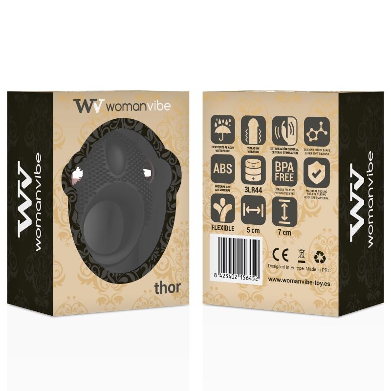 Womanvibe Thor Anello Vibrante in Silicone con Stimolatore Circolare – immagine 2