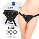 Imbracatura strap-on X Ray con confezione e 3 anelli