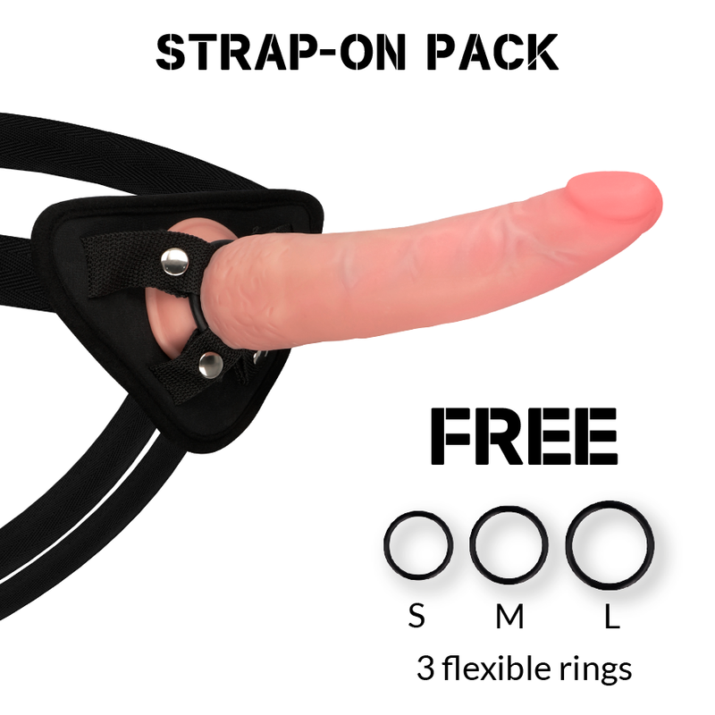 Rock Army Imbracatura + Dildo Realistico Crociato Doppia Densità 21,5 cm