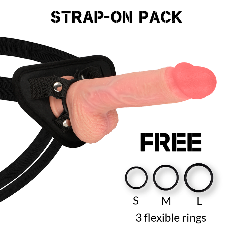 Rock Army Imbracatura + Dildo Realistico Spitfire in Silicone Liquido 21 cm