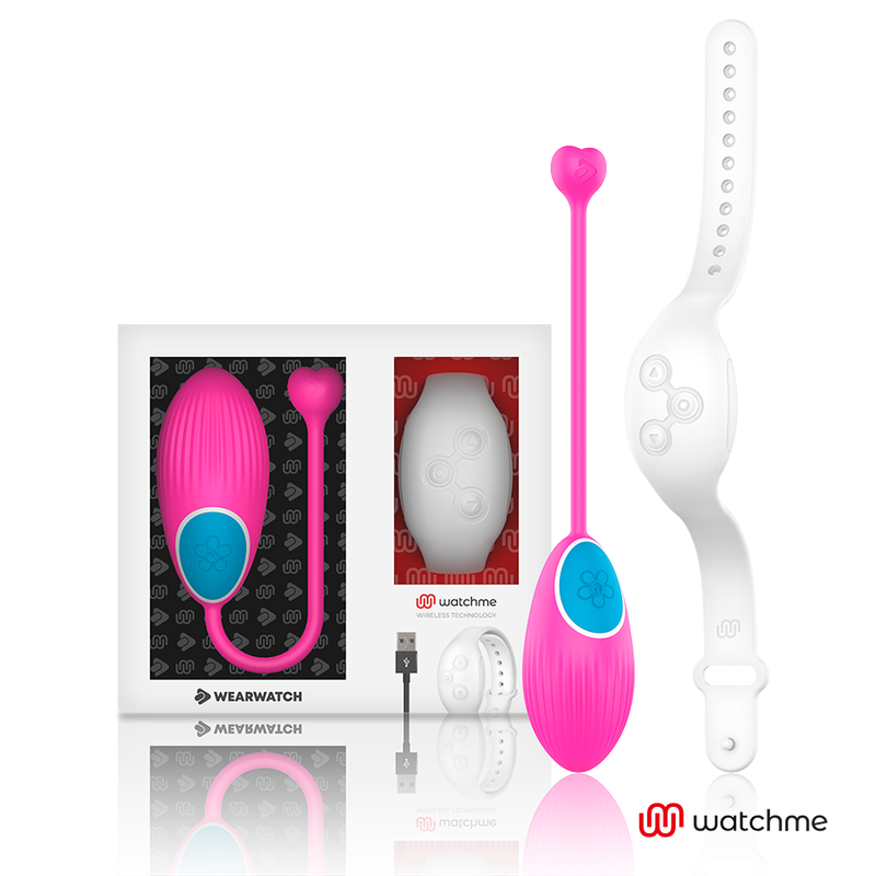 Wearwatch Ovetto Vibrante con Orologio WatchMe Fucsia / Neve