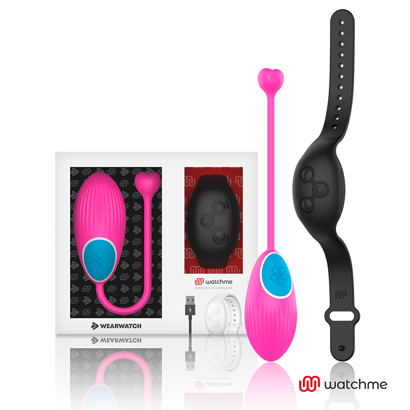 Wearwatch Ovetto Vibrante con Orologio WatchMe Fucsia / Jet Black