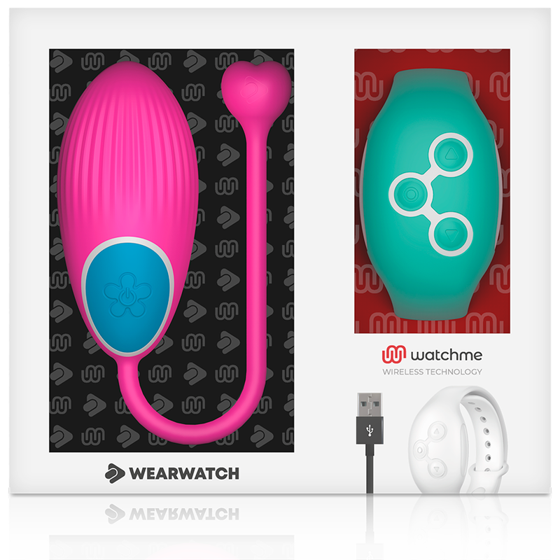 Wearwatch Ovetto Vibrante con Orologio WatchMe Fucsia / Acquamarina – immagine 5